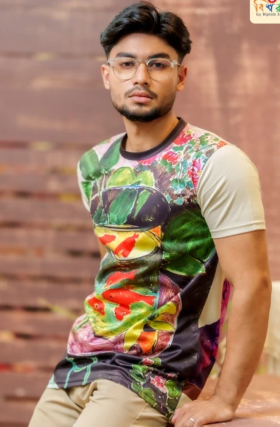 Multi Glossy Sublimation Men’s Slimfit T-Shirt